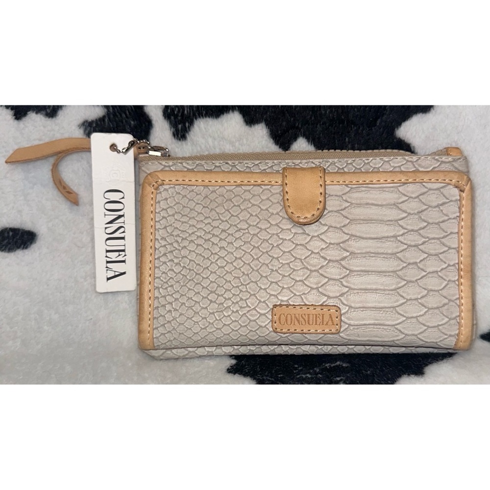 Consuela Cream and Tan Textured Wallet